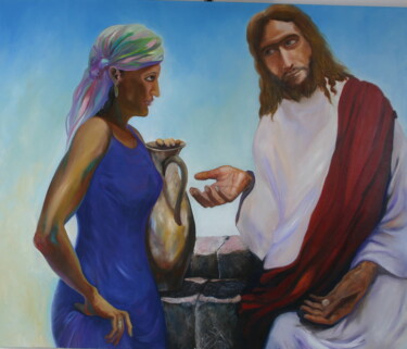 JESUS MEETS THE SAMARITAN  AT JACOBS FOUNTAIN